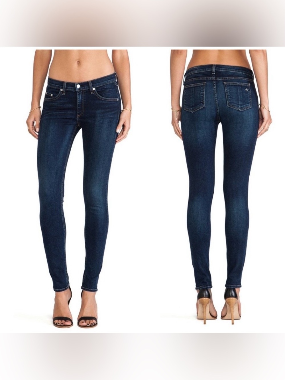 rag & bone Skinny in Coronado Dark Indigo Blue Jeans Stretch 26 Y2K Aesthetic